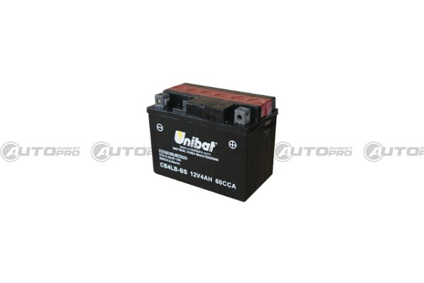 CB4LBBS BATTERIA MOTO UNIBAT 12V 4AH 120X70X92mm