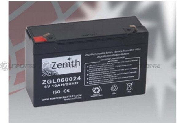ZENITH ZGL060024 6V 10Ah