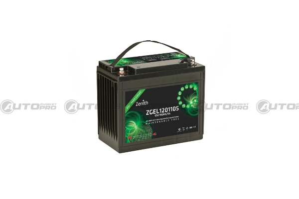 ZENITH ZGEL1201105 BATTERIA ZENITH AL GEL 12V 110AH 341x173x281mm USO CICLICO