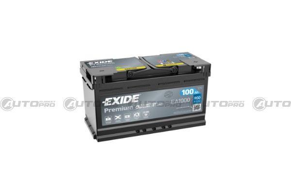 BATTERIA AUTO EXIDE PREMIUM EA1000 PER AVVIAMENTO 100Ah 3661024034258