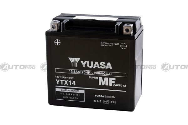YUASA YTX14-BS VRLA BATTERIA SENZA MANUTENZIONE 12.6AH 200A 150x87x145mm