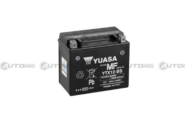 YUASA YTX12-BS VRLA BATTERIA SENZA MANUTENZIONE 10.5AH 180A 150x87x130mm