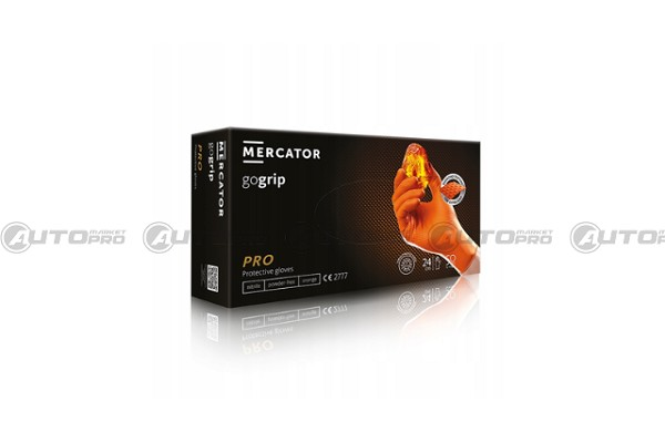 GUANTI NITRILE MERCATOR GOGRIP ORANGE TAGLIA S CONF. 50PZ