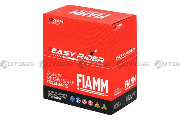 BATTERIA PER MOTO FIAMM FTX12A-3A-12B 12AH 150A AGM PRONTA ALL'USO 136x81x158mm - 2