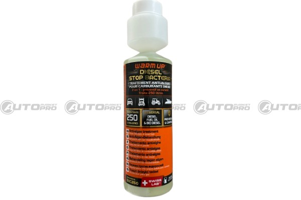 ADDITIVO WARM UP WU-BIC250 TRATTAMENTO BIOCIDA PER DIESEL E OLI DI RISCALDAMENTO 250ML