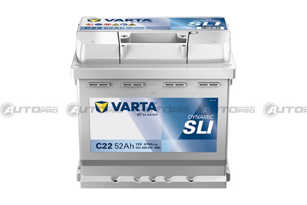 Batteria Varta Modello Blue Dynamic 552 400 047 C22 52ah 470a