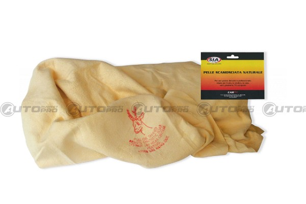 SIA 7007 PELLE NATURALE SCAMOSCIATA PER ASCIUGARE E PULIRE DELICATAMENTE 52X34 CM
