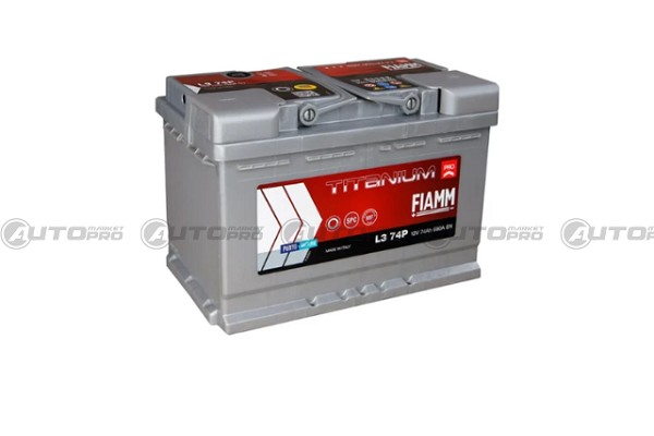 BATTERIA FIAMM TITANIUM 7905154 L3 74P 12V 74AH 760A ALTE PRESTAZIONE AFFIDABILE
